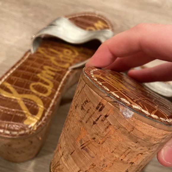 Sam Edelman Silver Reid Platform Wedges - Picture 5 of 8